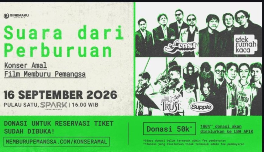 Film Memburu Pemangsa; Gelar Konser Amal